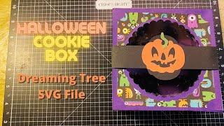 How To Make A Halloween Cookie Box | Dreaming Tree SVG | Halloween Treat Box