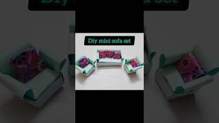 mini sofa set making with paper#paper craft#diy#yt shorts watch full video🖕above link