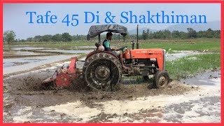 #SLTractor&Harvester#Tafe45di #Tractor #Shakthiman#Rotawator