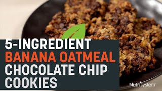 5-Ingredient Banana Oatmeal Chocolate Chip Cookies - Nutrisystem Recipe