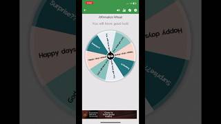 Affirmation wheel spin 27 #motivational