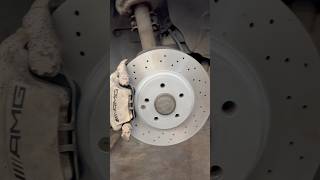 Before and after turning brake disc Mercedes  AMG