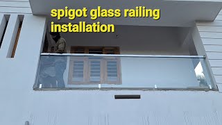 spigot glass railing installation /arc