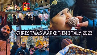 Christmas in Italy 2023  market & Italian food taste City  verona italy