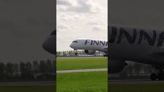 Finnair A350-900 rotating away from the polderbaan #planespotting #aviation #ytshorts #plane #airbus