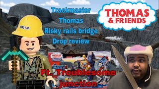 Trackmaster Thomas Risky rails bridge drop review. Ft troublesome junction!!!