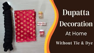 DIY Bandhni Print without Tie & Dye on Dupatta| Homemade Dupatta Design Ideas 2022