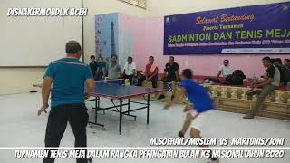 GANDA PUTRA TENIS MEJA DALAM RANGKA PERINGATAN BULAN K3 NASIONAL TAHUN 2020 || DISNAKERMOBDUK ACEH