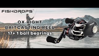 FISHDROPS OX Right-Handed Baitcasting Fishing Reels