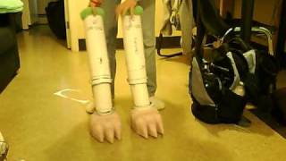 Quadsuit Jointed Arm Stilts - Elastic vs No Elastic