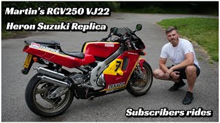 Suzuki RGV250 VJ22 Barry Sheene Heron Suzuki Race replica - 2 Stroke flat out!