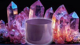 💜 141Hz of Pure Bliss: 11" Lilac Amethyst & Pearlescent Crystal Singing Bowl 💜