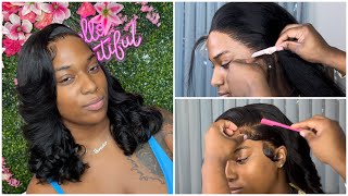 DETAILED WIG INSTALL WITH BODY CURLS & FLUFFY BABY HAIRS😍| Alipearl Hair 😍