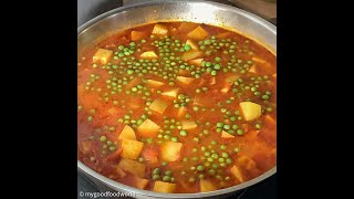 Aloo Matar Recipe - Potatoes and Peas Curry (Vegan, No Onion and Garlic)