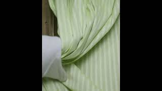 STRIPE LIGHT GREEN PURE COTTON 85 GSM HANDWOVEN FABRIC