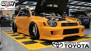 1JZ swapped WRX GDA show car Wekfest Seattle EP4 + Nissan Silvia S15 2JZ engine swap