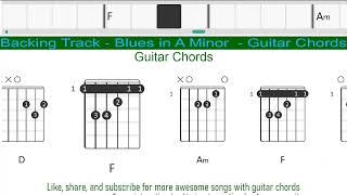 Backing Track - Blues in A Minor  - Guitar Chords