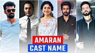 Amaran cast name | Amaran star cast | Amaran movie cast name | Amaran cast and crew (Fancy Flick)