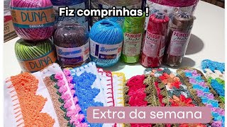 Levei barbante para o trabalho para adiantar bases/ Fiz os primeiros barradinhos/Fiz #comprinhas