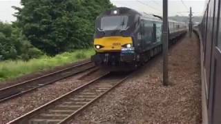 (HD) summer Saturdays hst vs rail tour on departure for Grantham