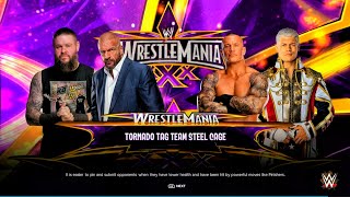 Triple H & Kevin Owens Vs Randy Orton & Cody Rhodes - Steel Cage Match At WrestleMania | WWE 2k24