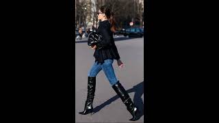 Timeless Elegance: Embrace sophistication with Leather knee High Boots#fashiontrends #fashionstyle