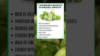 7 Incredible Benefits Of Brussels Sprouts #shorts #brusselssprouts #sprouts #antioxidants #healthy