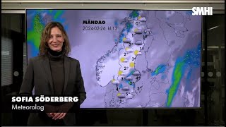 Prognos måndag till och med onsdag v.9