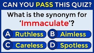 Synonyms Quiz: 96% CANNOT SCORE 25/25 | #challenge 48