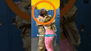 Soldier Surprises Daughter at School 🏫