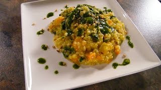 Learn to Cook Vegetarian  Pumpkin Risotto with Sage and Pine Nuts