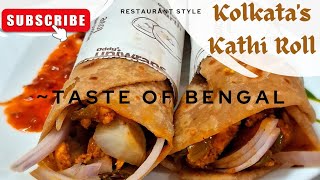 Paneer Kathi Roll Recipe | पनीर काठी रोल बनाने का आसान तरीक़ा | Taste of Bengal | No maida /No sauce