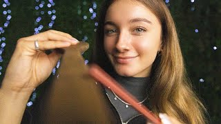 ASMR - Triggers In Your Face! (eyebrow plucking, follow the light, sharp or dull,...)