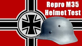 Helmet Ballistic Test: WW2 German REPRO M35 Stahlhelm.