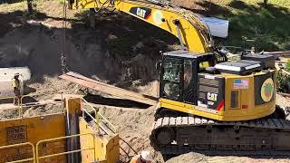 Removal of temporary trench plates - 8/23/2023