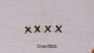 Cross Stitch In Hand Embroidery Stitches Tutorial