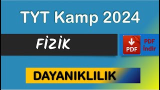 DAYANIKLILIK | TYT Kamp 2024 | PDF |