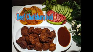 Beef chatkhara boti /fry beef recipe/ beef masala boti