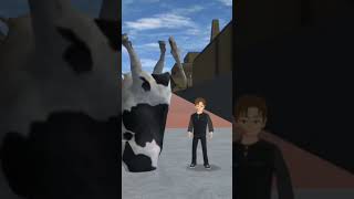 Big Cow and Small Boy Funny Tuko Tuko To Ta Ta 😜#shorts_ #sakuraschoolsimulator#sakura #viralvideo