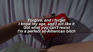 all‐american bitch // olivia rodrigo (lyrics)