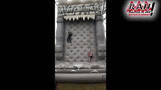 How fast can you climb our wall? Rent our inflatable climbing wall for your next party.