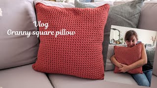 Vlog- Μαξιλάρι με τετράγωνο της γιαγιάς/Granny square pillow for fall decor