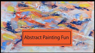 Interesting abstract painting with movement and depth.