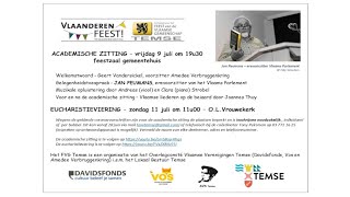 Vlaanderen feest!  9 juli 2021 in Temse.