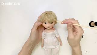 TUTORIAL Doll / How to sew doll hair (Short hair)