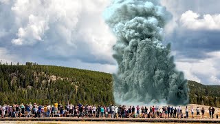 US Panic: 1 hour after Giant Geyser erupted, as hot water gushed out, rumbling across plains