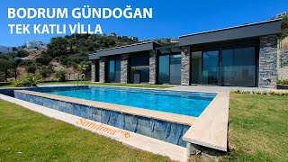 Bodrum Gündoğan Satılık Deniz Manzaralı Tek Katlı Villa #K2033