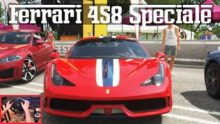 Forza Horizon 4 - Ferrari 458 Speciale Top Speed | Steering Wheel + Paddle Shifter Gameplay