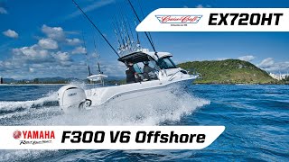 Yamaha V6 Offshore 300hp Powering Cruise Craft EX720 HT