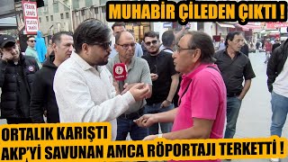 Bu röportaja başlık bulamadık ! Muhabiri çileden çıkaran AKP'li amca röportajı terk etti !